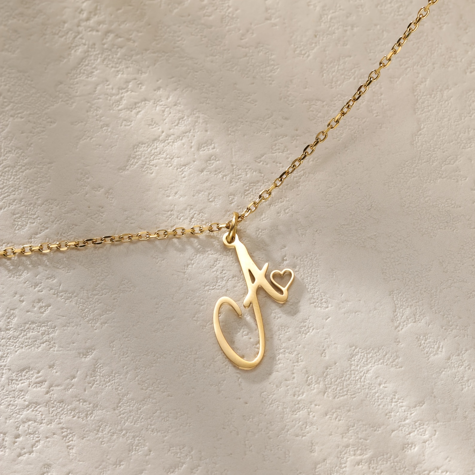 Golden Silvery Personalized Custom Initial Name Necklace